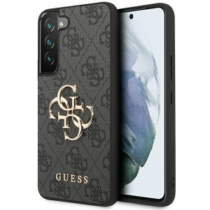 Оригинален гръб GUESS 4G Big Metal Logo GUHCS23S4GMGGR - Samsung Galaxy S23 сив - Img 1