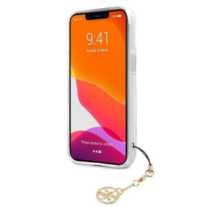 Оригинален гръб GUESS 4G Charms GUHCP13SKB4GBR - iPhone 13 mini прозрачен / кафяв - Img 5
