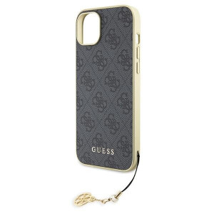 Оригинален гръб GUESS 4G Charms - iPhone 15 Plus сив - Img 6