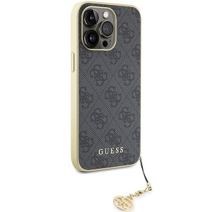 Оригинален гръб GUESS 4G Charms - iPhone 15 Pro Max сив - Img 4