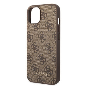 Оригинален гръб GUESS 4G Metal Gold Logo GUHCP15MG4GFBR - iPhone 15 Plus кафяв - Img 6