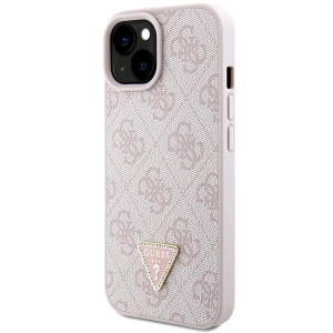 Оригинален гръб GUESS 4G Metal Logo с презрамка GUHCP15SP4TDSCPP - iPhone 15 розов - Img 3