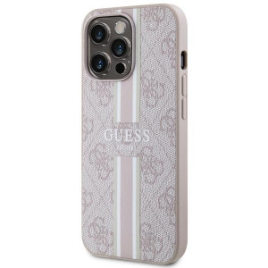 Оригинален гръб GUESS 4G Printed Stripe MagSafe GUHMP13LP4RPSP - iPhone 13 Pro розов - Img 2