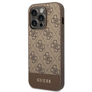 Оригинален гръб GUESS 4G Stripe GUHCP14XG4GLBR - iPhone 14 Pro Max кафяв - Img 2