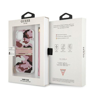 Оригинален гръб GUESS Camo GUHCP13mkCABPI с връзка - iPhone 13 розов - Img 8