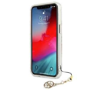 Оригинален гръб GUESS Charms GUHCP13SKS4GGO - iPhone 13 mini прозрачен / златист - Img 5