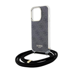 Оригинален гръб GUESS Crossbody Cord 4G Print - iPhone 15 Pro черен - Img 5