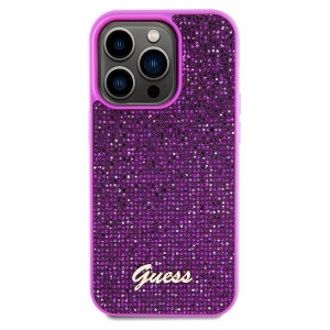 Оригинален гръб GUESS Disco Metal Script - iPhone 14 Pro фуксия - Img 3