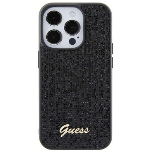 Оригинален гръб GUESS Disco Metal Script - iPhone 15 Pro черен - Img 3