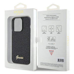 Оригинален гръб GUESS Disco Metal Script - iPhone 15 Pro черен - Img 8