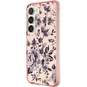 Оригинален гръб GUESS Flower GUHCS23MHCFWSP - Samsung Galaxy S23+ розов - Img 2