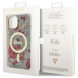 Оригинален гръб GUESS Flower MagSafe GUHMP14MHCFWSA - iPhone 14 Plus зелен - Img 8
