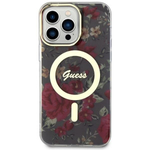 Оригинален гръб GUESS Flower MagSafe GUHMP14XHCFWSA - iPhone 14 Pro Max зелен - Img 3