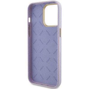 Оригинален гръб GUESS Glitter Glossy Script - iPhone 15 Pro Max лилав - Img 7