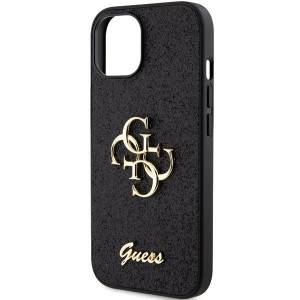 Оригинален гръб GUESS Glitter Script Big 4G - iPhone 15 черен - Img 6