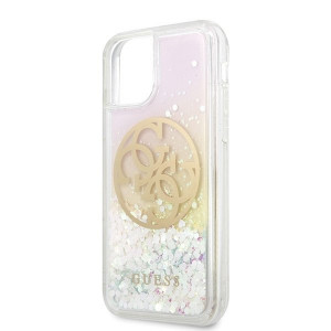 Оригинален гръб GUESS Gradient Liquid Glitter Circle Logo GUHCN58LGIRGP - iPhone 11 Pro бял - Img 3
