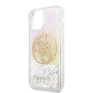 Оригинален гръб GUESS Gradient Liquid Glitter Circle Logo GUHCN58LGIRGP - iPhone 11 Pro бял - Img 7