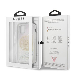 Оригинален гръб GUESS Gradient Liquid Glitter Circle Logo GUHCN58LGIRGP - iPhone 11 Pro бял - Img 12