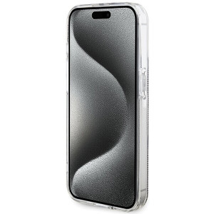 Оригинален гръб GUESS IML 4G Gold Stripe - iPhone 15 Pro Max кафяв - Img 5