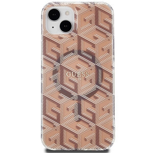 Оригинален гръб GUESS IML GCube MagSafe - iPhone 15 Plus / 14 Plus кафяв - Img 3