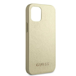 Оригинален гръб GUESS Iridescent GUHCP12SIGLGO - iPhone 12 mini златист - Img 9