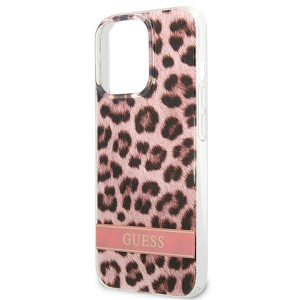 Оригинален гръб GUESS Leopard GUHCP13XHSLEOP - iPhone 13 Pro Max розов - Img 6