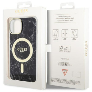 Оригинален гръб GUESS Marble MagSafe GUHMP14MPCUMAK - iPhone 14 Plus черен - Img 8