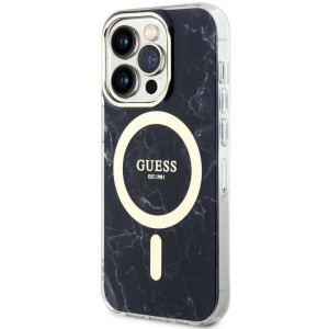 Оригинален гръб GUESS Marble MagSafe GUHMP14XPCUMAK - iPhone 14 Pro Max черен - Img 2