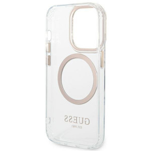 Оригинален гръб GUESS Metal Outline MagSafe GUHMP14LHTRMD - iPhone 14 Pro златист - Img 7