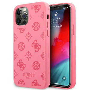 Оригинален гръб GUESS Peony GUHCP12LLSPEFU - iPhone 12 Pro Max циклама - Img 1