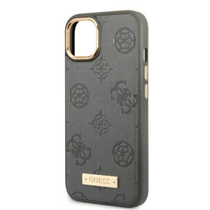 Оригинален гръб GUESS Peony Logo Plate MagSafe GUHMP13MSAPSTG - iPhone 13 сив - Img 6
