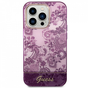 Оригинален гръб GUESS Porcelain GUHCP14LHGPLHF - iPhone 14 Pro циклама - Img 1