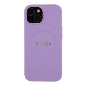 Оригинален гръб GUESS Saffiano MagSafe GUHMP15SPSAHMCU - iPhone 15 лилав - Img 3