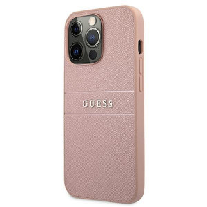 Оригинален гръб GUESS Saffiano Stripe GUHCP13XPSASBPI - iPhone 13 Pro Max розов - Img 2