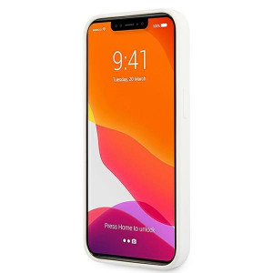 Оригинален гръб GUESS Silicone 4G Logo GUHCP13SLS4GGWH - iPhone 13 mini бял - Img 5