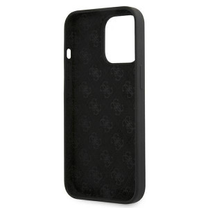 Оригинален гръб GUESS Silicone Script Gold Logo GUHMP13LLSLMGBK - iPhone 13 Pro черен - Img 7