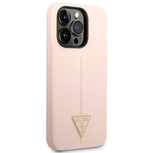 Оригинален гръб GUESS Silicone Triangle GUHCP14LSLTGP - iPhone 14 Pro розов - Img 4
