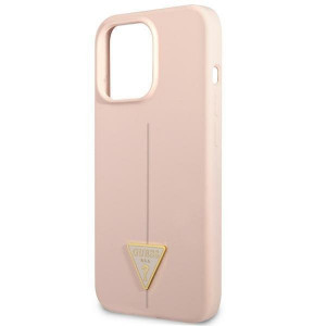 Оригинален гръб GUESS Silicone Triangle Logo GUHCP13LSLTGP - iPhone 13 Pro розов - Img 6