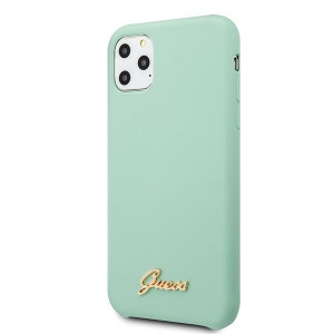 Оригинален гръб GUESS Silicone Vintage Gold Logo - iPhone 11 Pro Max зелен - Img 2