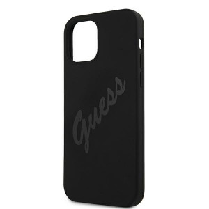 Оригинален гръб GUESS Silicone Vintage Script GUHCP12LLSVSBK - iPhone 12 Pro Max черен - Img 6