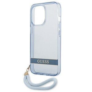 Оригинален гръб GUESS Translucent Strap GUHCP13LHTSGSB - iPhone 13 Pro син - Img 6