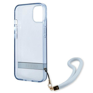 Оригинален гръб GUESS Translucent Strap GUHCP13MHTSGSB - iPhone 13 син - Img 7