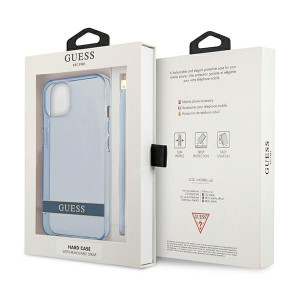 Оригинален гръб GUESS Translucent Strap GUHCP13SHTSGSB - iPhone 13 mini син - Img 8