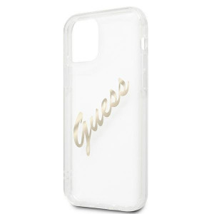 Оригинален гръб GUESS Vintage Script Gold GUHCP12MKTRSVGO - iPhone 12 / 12 Pro прозрачен - Img 6