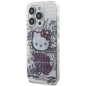 Оригинален гръб Hello Kitty IML Kitty - Bricks Graffiti - iPhone 15 Pro бял - Img 2