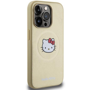 Оригинален гръб Hello Kitty Leather Kitty Head MagSafe - iPhone 13 Pro Max златист - Img 4
