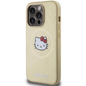 Оригинален гръб Hello Kitty Leather Kitty Head MagSafe - iPhone 14 Pro Max златист - Img 2