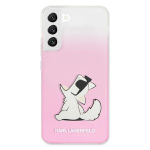 Оригинален гръб KARL LAGERFELD Choupette Eat KLHCS22MCFNRCPI - Samsung Galaxy S22+ розов - Img 3