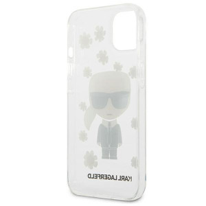 Оригинален гръб KARL LAGERFELD Flower Ikonik Кarl KLHCP13SHFLT - iPhone 13 mini прозрачен - Img 7
