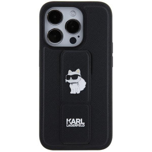 Оригинален гръб KARL LAGERFELD Gripstand Saffiano Choupette Pins - iPhone 14 Pro черен - Img 3